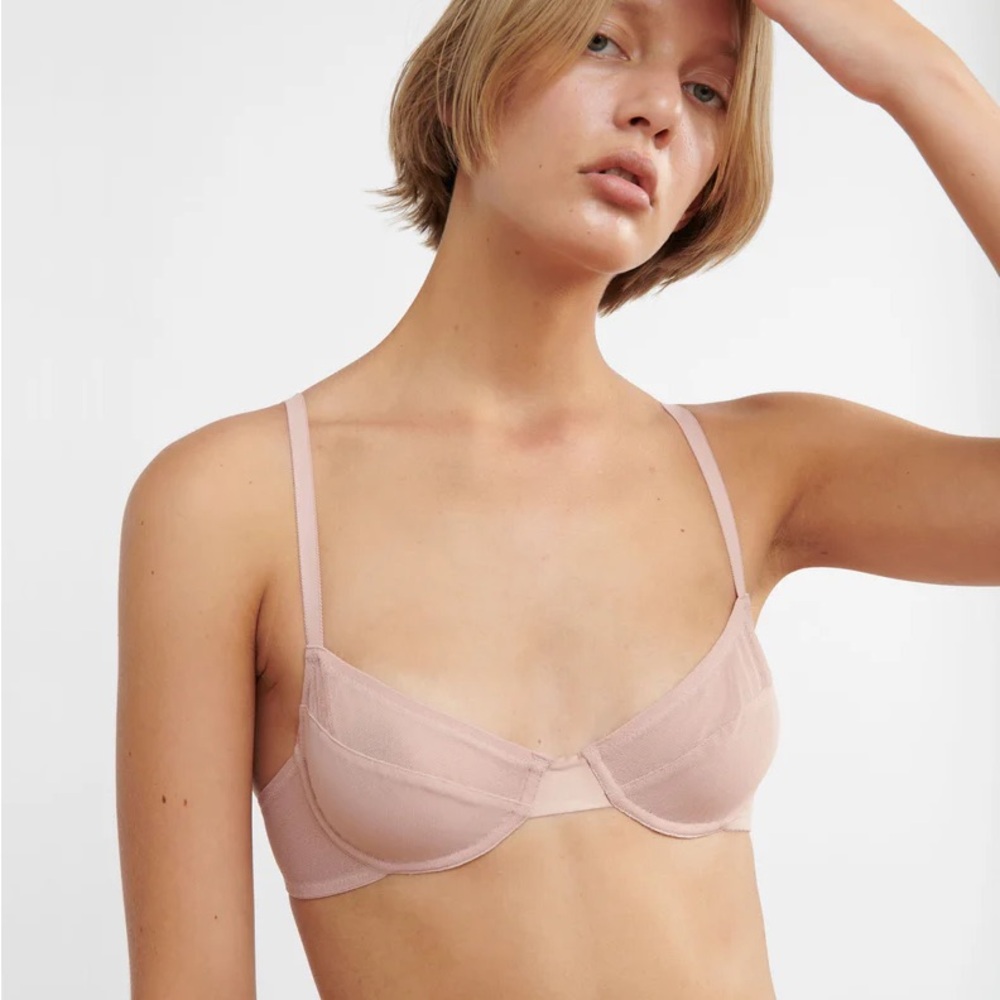 Light Pink Sheer Unlined Bra - Blush Lingerie